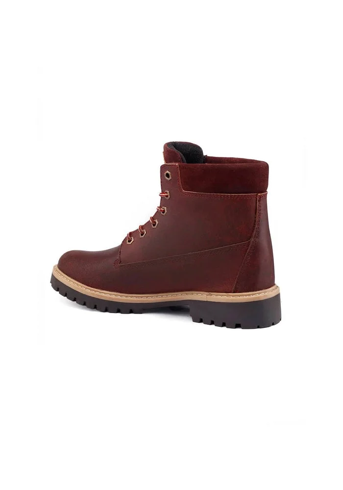 Bacca Bucci Maroon Bullet Splash Proof Leather Boots for Biking & Hiking for Men | Best Price UAE